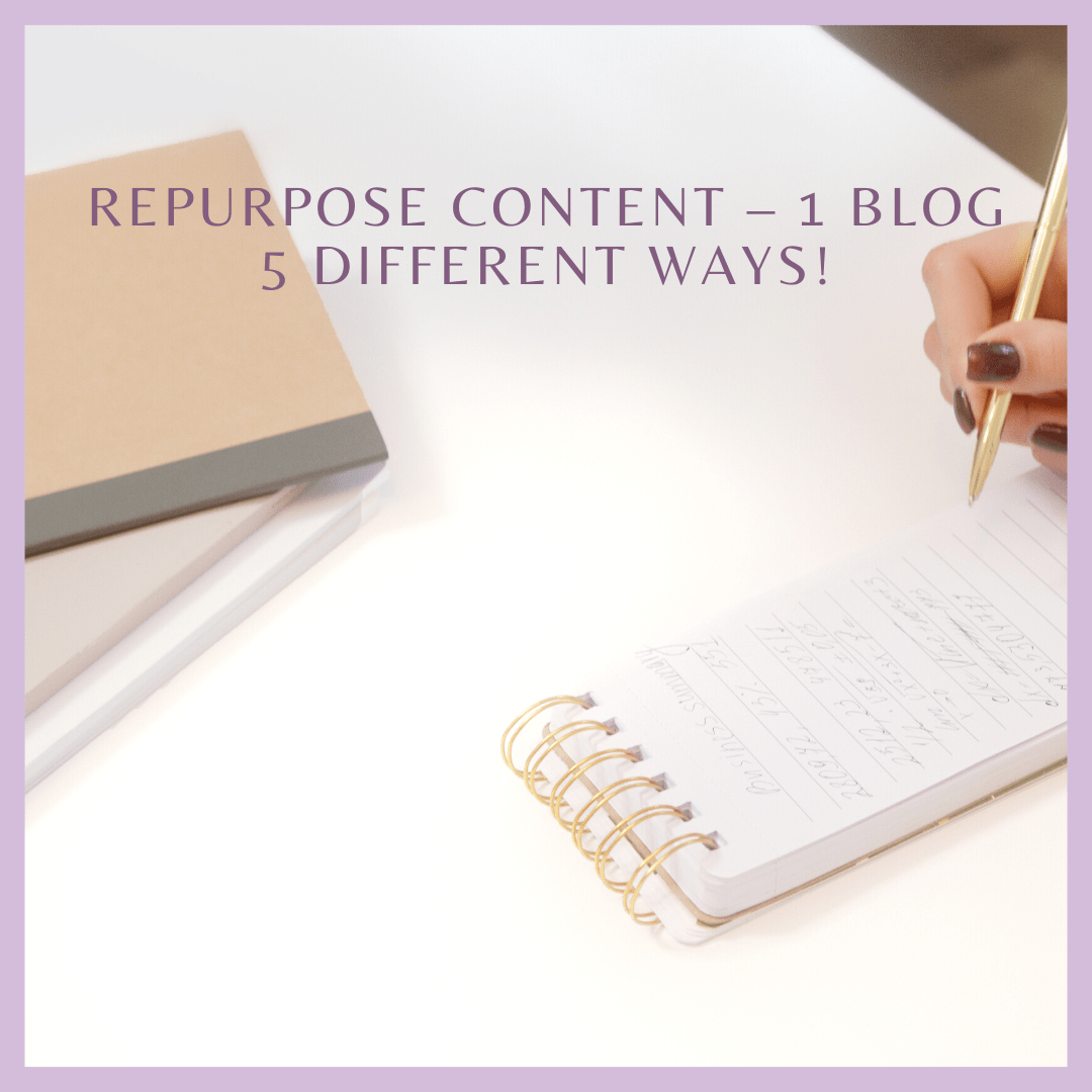 Repurpose Content – 1 Blog 5 Different Ways!