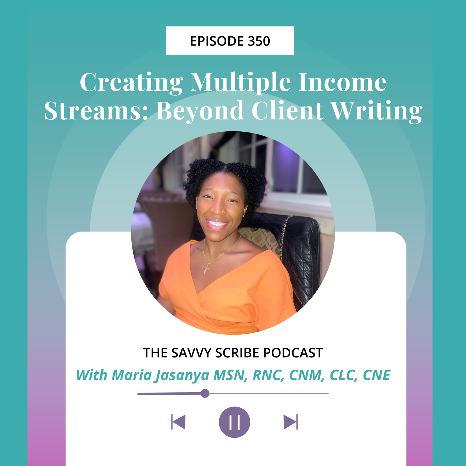 EP350: Creating Multiple Income Streams: Beyond Client Writing with Maria Jasanya MSN, RNC, CNM, CLC, CNE